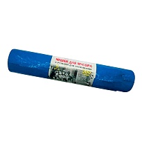 Мешки для мусора 200 л, с завязками, синие, в рулоне 5 шт., ПВД, 45 мкм, 1100х850 мм, Концепция Быта Vitalux, 604934 в Актобе