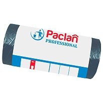 Мешки для мусора 60 л, черные, в рулоне 50 шт., ПНД, 6,2 мкм, 800х600 мм, PACLAN Professional, 604078 в Актобе