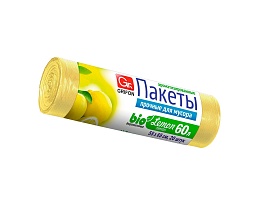 Мешки для мусора 60 л, ароматизированные, Лимон, желтые, в рулоне 20 шт., ПНД, 9 мкм, 650х550 мм, GRIFON Aroma, 101-023 Li в Актобе