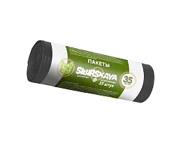 Мешки для мусора 30 л, черные, в рулоне 25 шт., ПНД, 7 мкм, 580х480 мм, SIBIRSKAYA, 101-003 S в Актобе