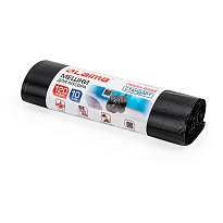 Мешки для мусора 120 л, черные, в рулоне 10 шт., ПНД, 14 мкм, 1100х700 мм, LAIMA, 601385 в Актобе