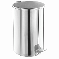 Ведро для мусора с педалью, усиленное, Титан, 20 л, кольцо под мешок, нержавеющая сталь, хром в Актобе Ведро для мусора с педалью, усиленное, Титан, 20 л, кольцо под мешок, нержавеющая сталь, хром в Актобе