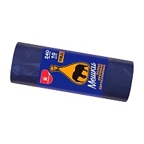 Мешки для мусора 240 л, синие, рулон 10 шт., ПВД 36 мкм, 1350х900 мм, Уфа Пак, МВ1854 (МВ 240-10с) в Актобе