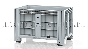 Контейнер iBox сплошной на ножках с пробкой 2 дюйма серый в Актобе
