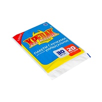 Мешки для мусора 20 л, с ручками, черные, в пачке 20 шт., ПНД, 10 мкм, 550х440 мм, Крепак, 4607075710023 в Актобе